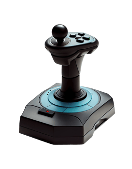 Gaming joystick on transparent background, created with png
