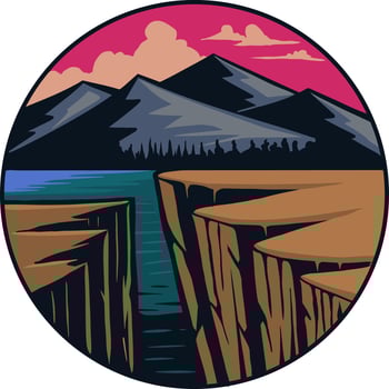 Mountain cliff vector illustration