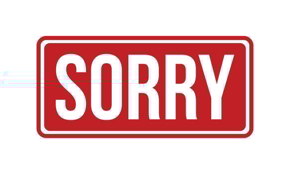 Sorry Rubber Stamp Seal Vector