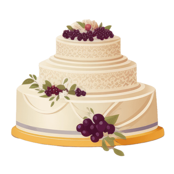 cute wedding cake . png