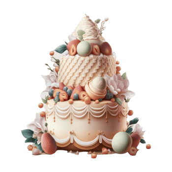 cute wedding cake . png