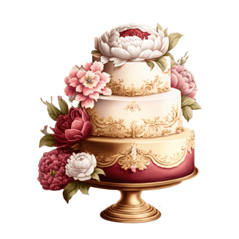 cute wedding cake . png
