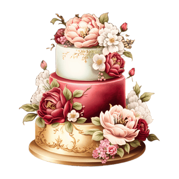 cute wedding cake . png