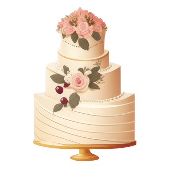 cute wedding cake . png