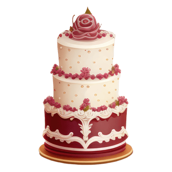 cute wedding cake . png