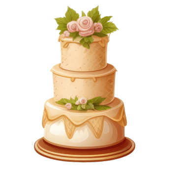 cute wedding cake . png