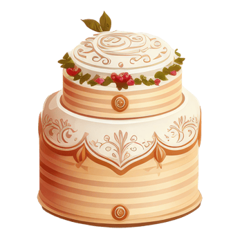 cute wedding cake . png