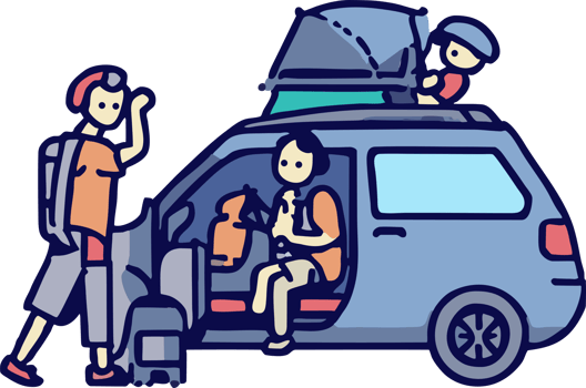 Car camping png graphic clipart design