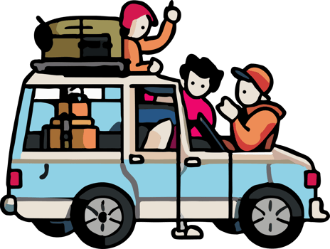 Car camping png graphic clipart design