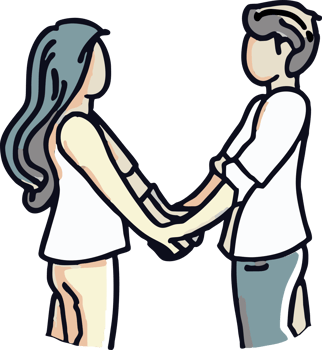Lovers are holding hands together png graphic clipart design