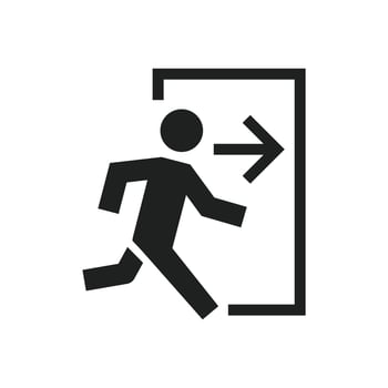 Exit sign icon vector design illustration