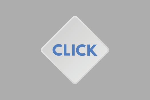 Click text Button. Click Sign Icon Label Sticker Web Buttons vector