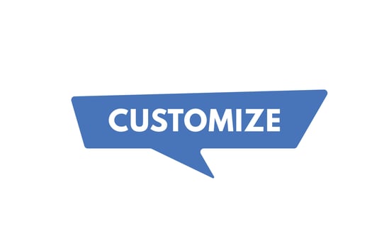Customize text Button. Customize Sign Icon Label Sticker Web Buttons vector