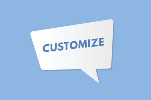 Customize text Button. Customize Sign Icon Label Sticker Web Buttons vector