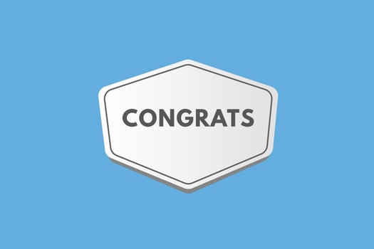 Congrats text Button. Congrats Sign Icon Label Sticker Web Buttons vector
