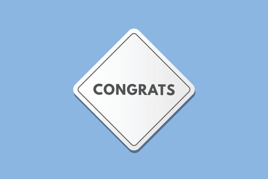 Congrats text Button. Congrats Sign Icon Label Sticker Web Buttons vector