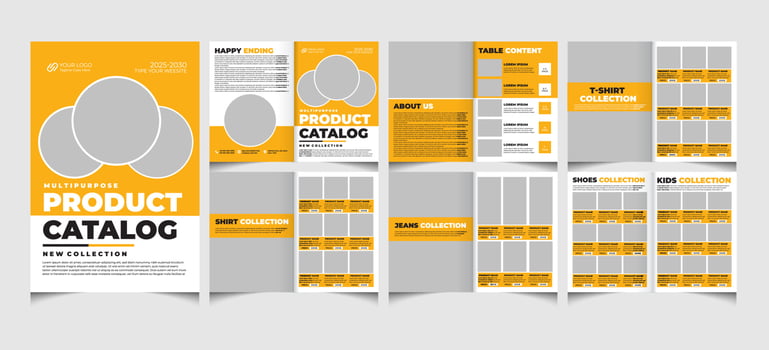 Product catalogue and catalog template. catalogue design. vector