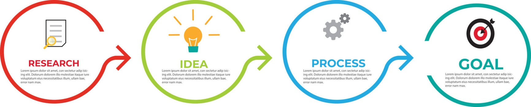 Circular arrows for infographics. Chart, graph, diagram with 5 steps, options, parts. Vector business template.