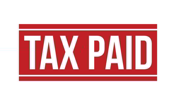Tax Paid Rubber Stamp Seal Vector