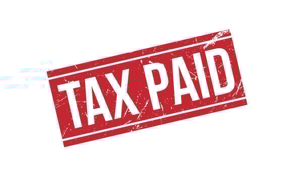Tax Paid Rubber Stamp Seal Vector
