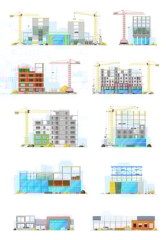 Building construction sites, store or warehouse vector