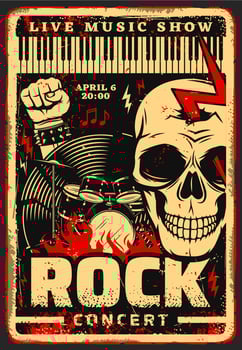 Rock music festival concert vector poster
