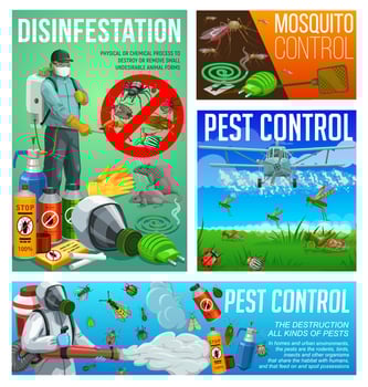 Pest control, disinfestation sanitary service vector