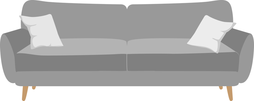 sofa isolated gray grey png