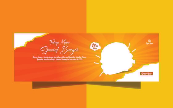 special burger cover vector