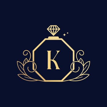 Vector Premium Luxurious Perfume Logo K