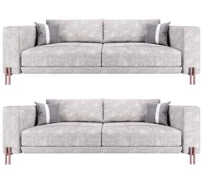 sofa fabric isolated on white background, 3D PNG. png