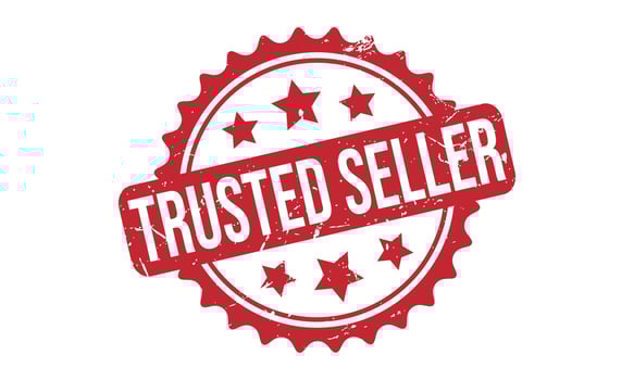 Trusted Seller Rubber Stamp Seal Vector