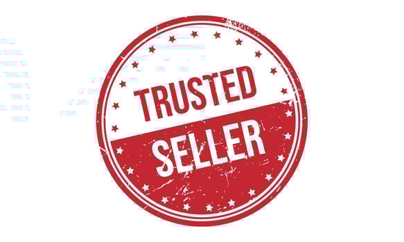 Trusted Seller Rubber Stamp Seal Vector