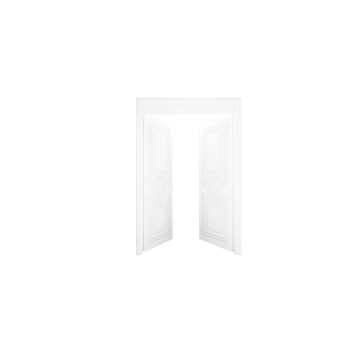 door opening wooden doors isolated on white background PNG 3d rendering interior architecture program