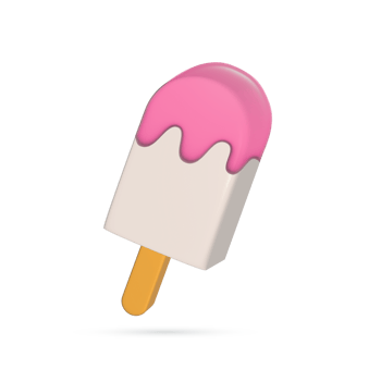 Ice cream illustration design in 3d style png