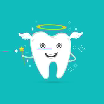 cute angelic tooth vector