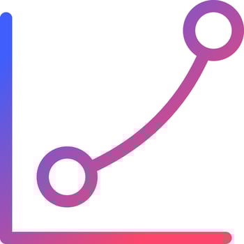 Curves tool pixel perfect gradient linear ui icon. Tone balance. Photo editor. Photography retouch. Line color user interface symbol. Modern style pictogram. Vector isolated outline illustration
