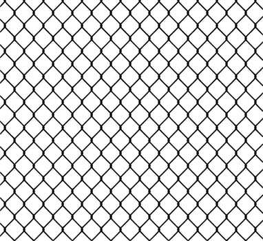 Vector silhouette of fence on white background