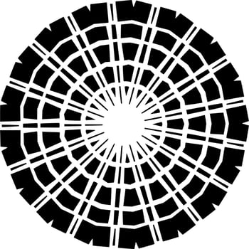 Vector silhouette of ornament on white background