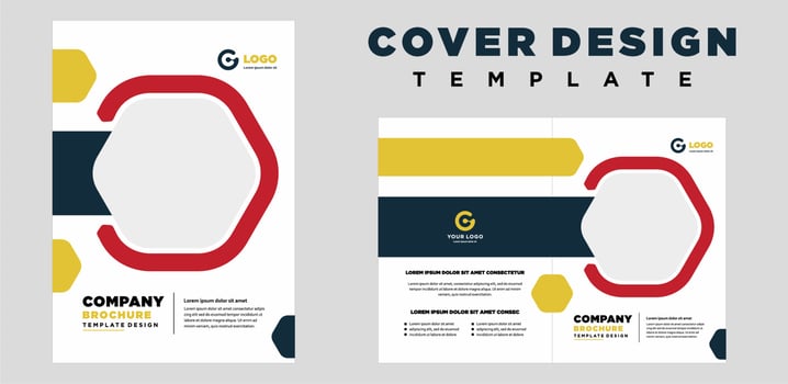 company profile cover template layout design or brochure cover template design vector