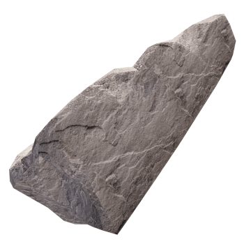 rock stone isolated on white PNG file 3D rendering.