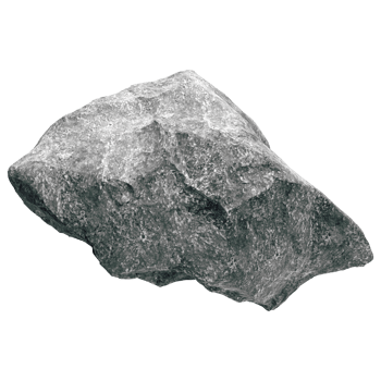 rock stone isolated on white PNG file 3D rendering.