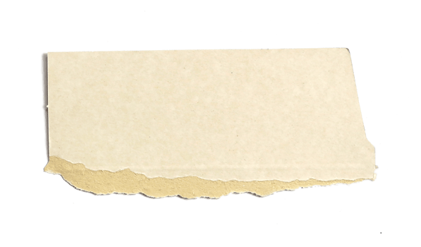 a sheet of paper torn to pieces on transparent background png file