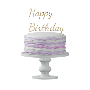 Birthday cake 3d element transparent png colorful