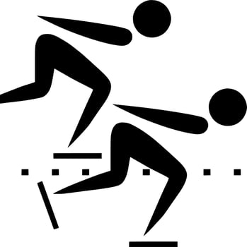 Vector silhouette of skate on white background