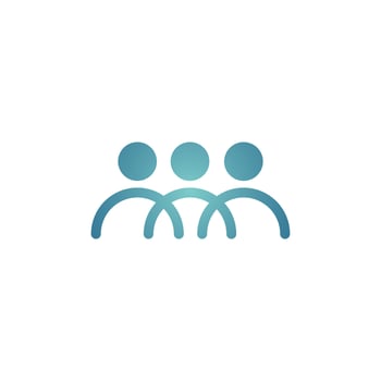 Team, leadership, teamwork, community, social communication sign. vector