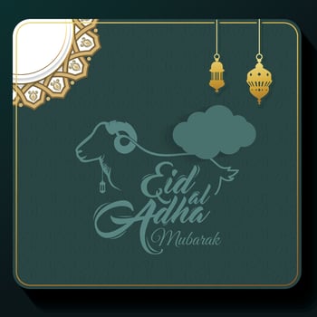 Eid ul Adha Mubarak Islamic Festival Poster, banner, cover, template vector