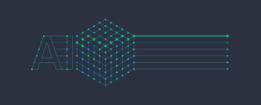 AI, machine learning, deep learning design element vector