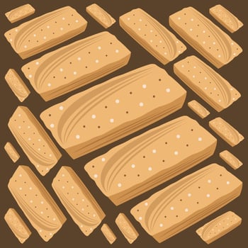 Financier cake slice vector illustration for graphic design and decorative element