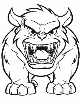 Monster coloring page vector